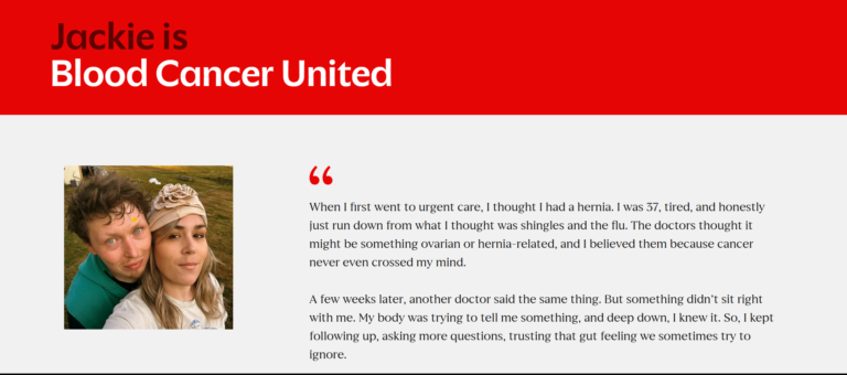 I’m honored to be featured on Blood Cancer United.
